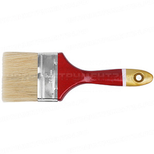 Кисть флейцевая "Классик", натуральная светлая щетина, деревянная ручка 3" (75 мм)